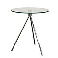 Triplet Round Glass Top with Tripod Base End Table