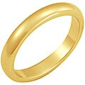 14k Yellow Gold Overlay Men'sTapered Band (3 mm)