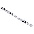 Sterling Silver Sapphire and Blue Topaz 3-strand Bracelet