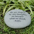 Stone 'We are Shaped by our Thoughts' Messenger Rock (Indonesia)