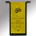 Cotton Om Symbol and Mahatma Gandhi Quote Scroll (Indonesia)