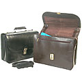 Bond Street Key-locking Flapover Leather Executive Case