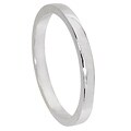 White Rhodium Overlay Contoured Fit Band (2 mm)