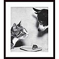 Jytte Bjerregaard Muller 'Cat and Mouse, and Dog, 1955' Wood Framed Art Print