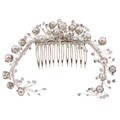 Tacori Bridal Evening Sterling Silver Freshwater Pearl and Crystal Bridal Tiara (6-8 mm)