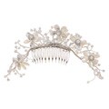 Tacori Bridal Evening Sterling Silver Mother of Pearl and Crystal Wedding Tiara
