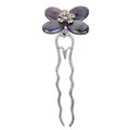 Tacori Bridal Evening Sterling Silver Purple Freshwater Pearl and Crystal Hairpin