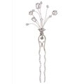 Tacori Bridal Evening Sterling Silver White Topaz and Crystal Hairpin