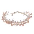 Tacori Bridal Evening Sterling Silver Pearl and Crystal Bridal Bracelet (5 mm)