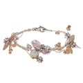 Tacori Bridal Evening Sterling Silver, Genuine White Topaz, Freshwater Pearls and Keshi Pearl Bracelet