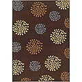 Before it Chocolate Abstract Rug (7'10 x 10'10)