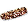 Angelina D'Andrea 18k Yellow Gold over Sterling Silver Garnet Bracelet
