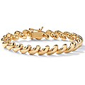 18k Yellow Gold over Sterling Silver San Marco Link Bracelet