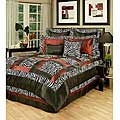 Sherry Kline Jungle Passage Black/ White/ Red 8-piece Comforter Set