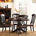 Free useful details for antique Shirvan Mackenzie Casual Country Antique Black Round 5-piece Dining Table Set