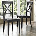 Cedar Hills X-back Antique Black Chairs (Set of 2)