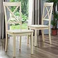 Cedar Hills X-back Buttercream Chairs (Set of 2)