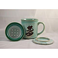 Japanese Ceramic Green-blue Tea Mug Set