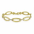 10k Two-tone Gold Oval Link Bracelet
