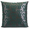 Handmade Regent Euro Teal Brocade Pillow (China)