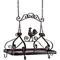 Handcrafted Americana Country Chicken Hanging Pot Rack (China)