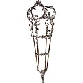 Sheet Iron and Glass Provence Double Wall Shelf (China)
