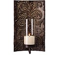 Iron and Glass Embossed Venice Sconce (China)