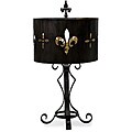 Cast Iron Fleur-de-Lis Cutout Table Lamp