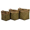Set of 3 Dehli Palm Leaf Baskets
