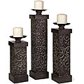 Set of 3 Iron Argento Garden Vine Candle Holders
