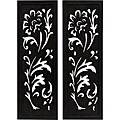 Set of 2 Argento Pierced Metal Wall Displays (China)