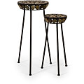 Complementing hints on Rock Band 2 Jukebox Mode Set of 2 Iron Ningbo Flat Rock Top Plant Stands (China)