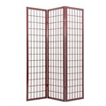 Oriental Shoji 3-panel Cappuccino Room Divider Screen