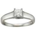 14k White Gold 1/4ct TDW Certified Diamond Engagement Ring (H-I, I1)