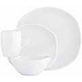 Accommodating guidepost on porcelain Bowl Dansk Classic Fjord 4-piece Place Setting