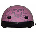 DOT Bone Yard Pink Shorty Motorcycle Helmet