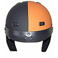 DOT Matte Black/ Orange Shorty Motorcycle Helmet