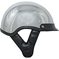 DOT Chrome Shorty Motorcycle Helmet