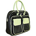 Best online information on leather export Cgull Cricut Cartridge Black/ Green Leather Storage Tote