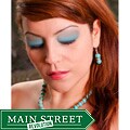Blue Turquoise and Rhinestone Jewelry Set