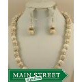 Simulated White Topaz and Rhinestone Jewelry Set