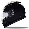 Snell/ DOT Full Face Black Motorcycle Helmet