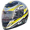 DOT Full Face Graphic RZ80 Yellow Motorcyle Helmet