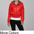 GRANE Women's Bomber Jacket With Knit Hoodie