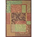 Hand-tufted Metro Red Multi Wool Rug (8' x 11')