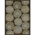 Roma Indoor/ Outdoor Brown/ Multi Rug (5'2 x 7'5)