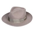Ferrecci Men's Light Grey Felt Fedora Hat