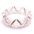 Clear Crystal and Rhinestone Stretch Bracelet