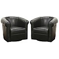 Julian Black Faux Leather Club Chair