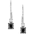 10k White Gold 1/2ct TDW Black and White Diamond Earrings (H-I, I2-I3)